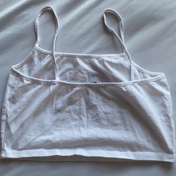 Fashion Nova Angel Spaghetti Strap Airbrushed Spray Paint Crop Top - Picture 2 of 3